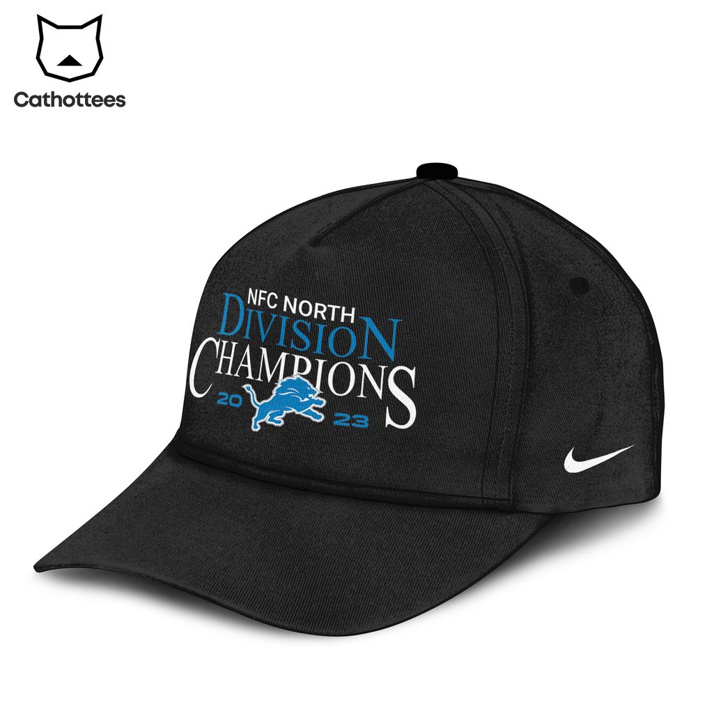 Limited Edition NFC North Champions 2023 - Detroit Lions Mascot Black Design 3D Hoodie Longpant Cap Set