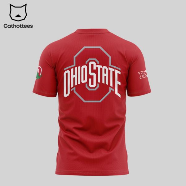 Limited Edition Ohio State Throwback Helmet Red Nike Logo Design 3D T-Shirt