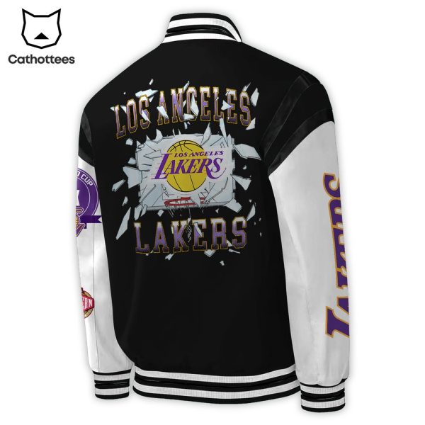 Los Angeles Lakers 2023 Logo Black Design Baseball Jacket