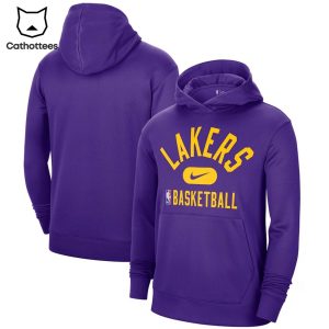 Los Angeles Lakers Baseketball  Purple Nike Logo Design 3D Hoodie