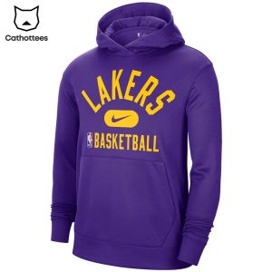 Los Angeles Lakers Baseketball  Purple Nike Logo Design 3D Hoodie