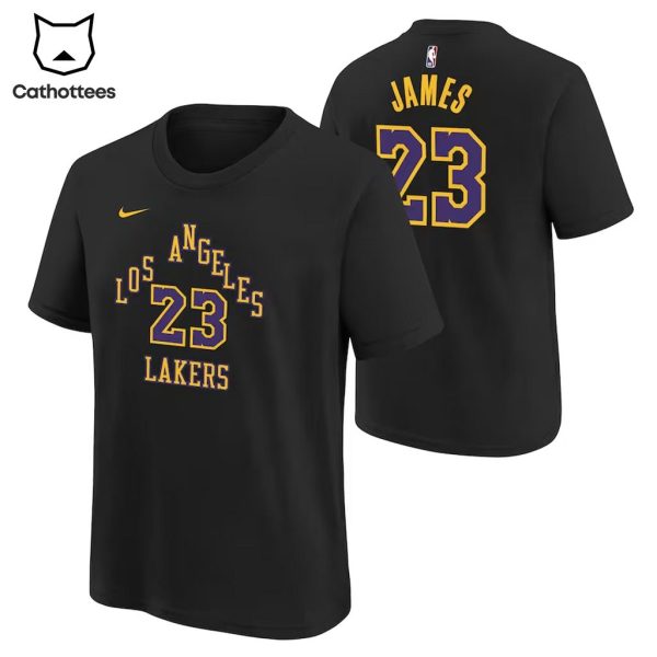 Los Angeles Lakers Black Nike Logo Design 3D T-Shirt