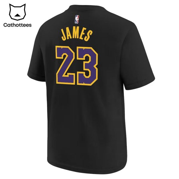 Los Angeles Lakers Black Nike Logo Design 3D T-Shirt