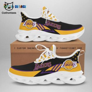 Los Angeles Lakers Black Yellow Design Max Soul Shoes