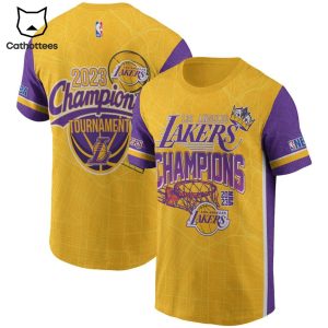 Los Angeles Lakers Champions 2023 Yellow Purple Design 3D T-Shirt