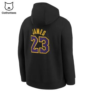 Los Angeles Lakers Full Black Nike Logo Design 3D Hoodie