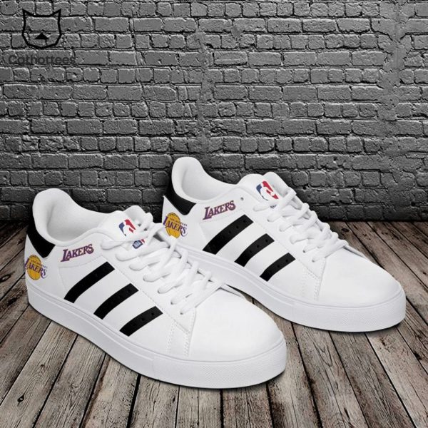 Los Angeles Lakers White Black Trim Design Stan Smith