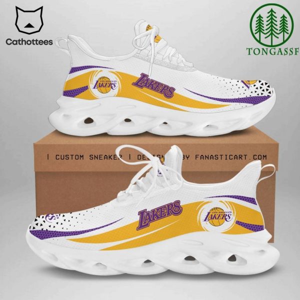 Los Angeles Lakers White Purple Design Max Soul Shoes