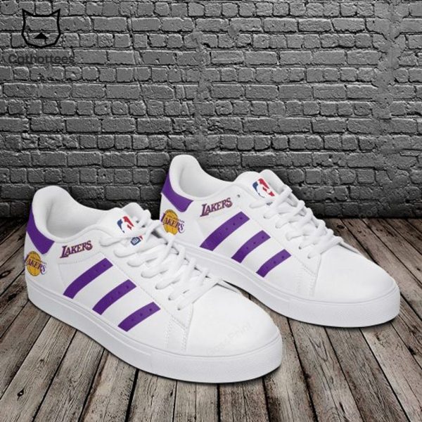 Los Angeles Lakers White Purple Trim Design Stan Smith