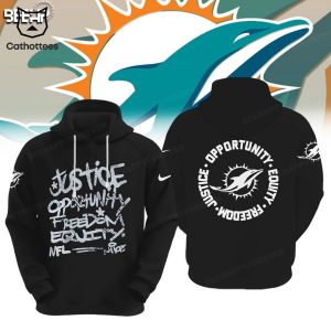 Miami Dolphins Justice Opportunity Equity Nike Logo Design 3D Hoodie