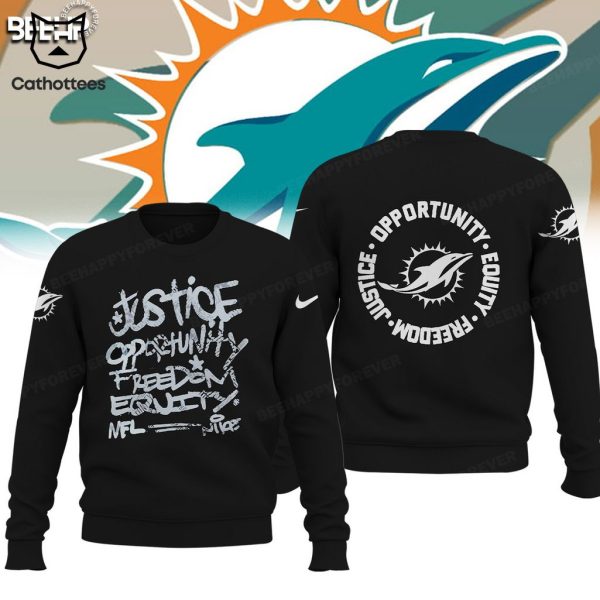 Miami Dolphins Justice Opportunity Equity Nike Logo Design 3D Hoodie