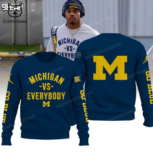 Michigan VS Everybody Logo Go Blue Design 3D Hoodie