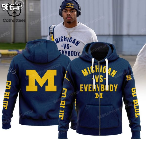 Michigan VS Everybody Logo Go Blue Design 3D Hoodie