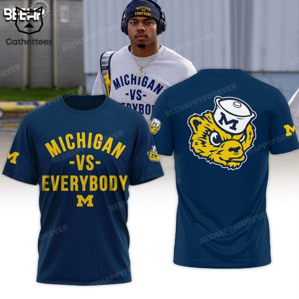 Michigan VS Everybody Mascot Go Blue Design 3D T-Shirt
