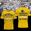 Michigan Wolverines Champion Football Logo Blue Design 3D T-Shirt