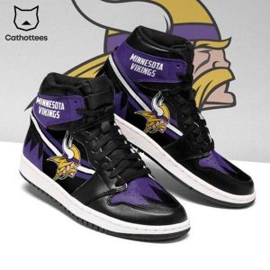 Minnesota Vikings Black Purple Design Air Jordan 1 High Top