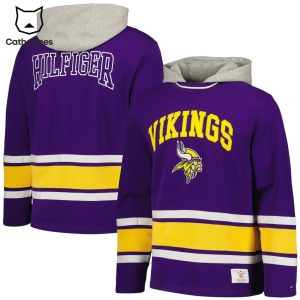 Minnesota Vikings Hilfiger Purple Yellow Design 3D Hoodie