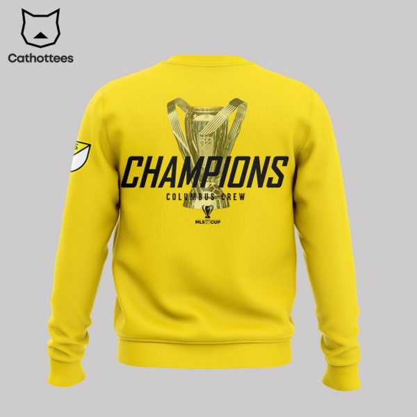 MLS Cup Champs 2023 Columbus Crew Adidas Logo Yellow Design 3D Sweater