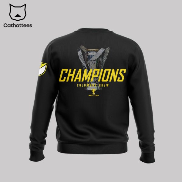 MLS Cup Champs 2023 Columbus Crew Black Adidas Logo Design 3D Sweater