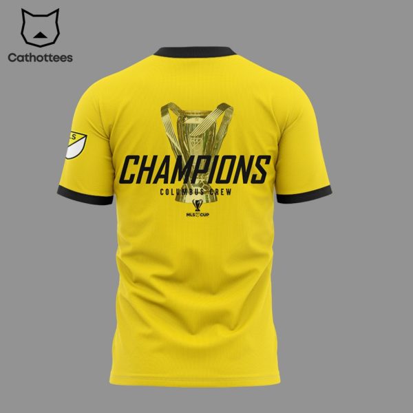 MLS Cup Champs Columbus Crew Yellow Design 3D T-Shirt