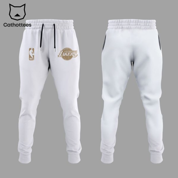 NBA Lakers In Season Tournament Champions Los Angeles Lakers Nike Logo White Design 3D Hoodie Longpant Cap Set