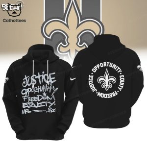 New Orleans Saints Justice Opportunity Equity Nike Logo Design 3D Hoodie
