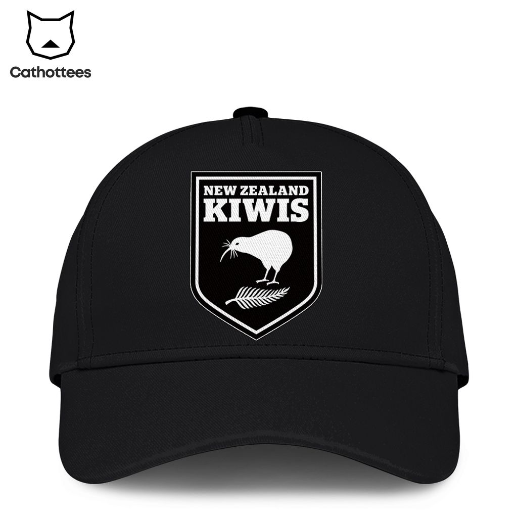 New Zealand National Rugby League Team BLK Logo Black Design 3D Hoodie Longpant Cap Set
