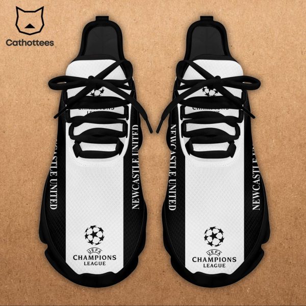 Newcastle United Black White Trim Design Max Soul Shoes