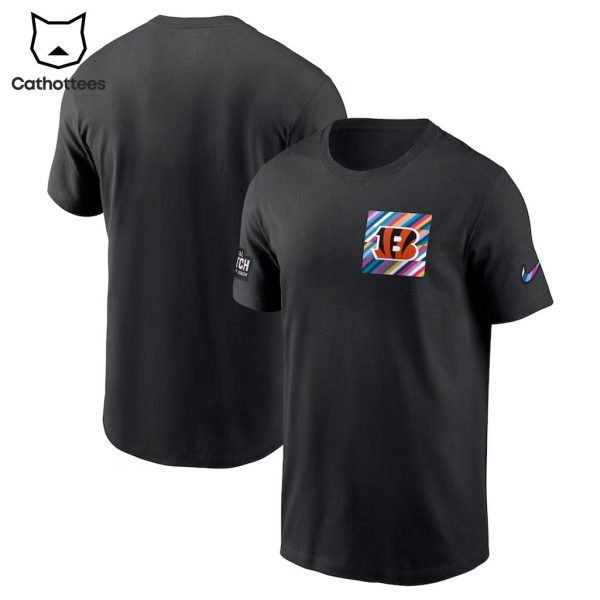 NFL Cincinnati Bengals Crucial Catch Intercept Nike Logo Black Design 3D T-Shirt