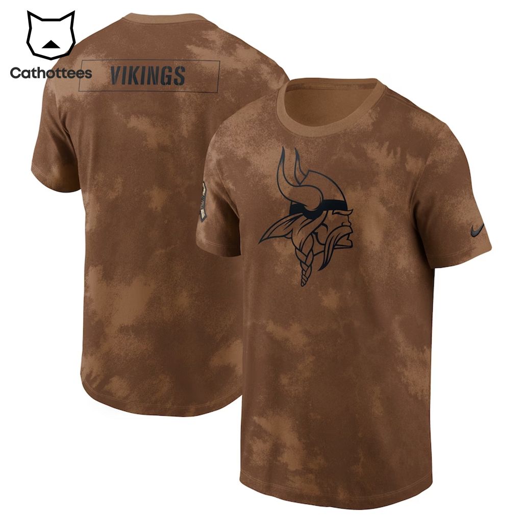 NFL Minnesota Vikings Nike Logo Brown Design 3D T-Shirt