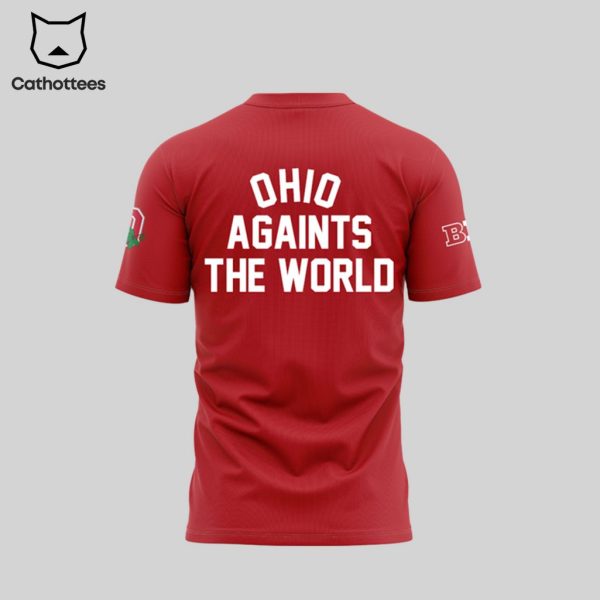Ohio Against Buckeyes The World Red Nike Logo Design 3D T-Shirt