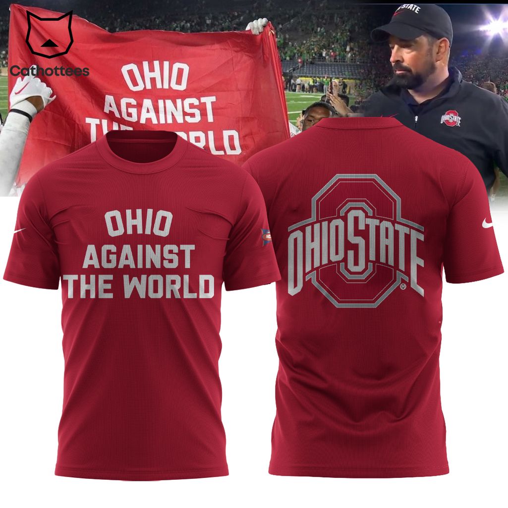 Ohio Against The World Full Red Logo Design 3D T-Shirt