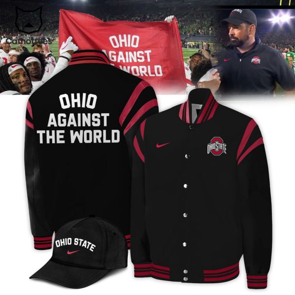 Ohio Against The World Nike Black Mix Red Design Baseball Jacket