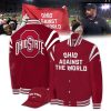Ohio State Buckeyes Football Coach Ryan Day NCAA Nike Logo Red Design Baseball Jacket