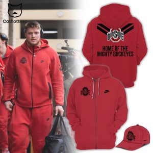 Ohio State Buckeyes Football Coach Ryan Day NCAA Nike Logo Red Design 3D Hoodie Longpant Cap Set