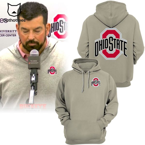 Ohio State Buckeyes Football Gray Design 3D Hoodie