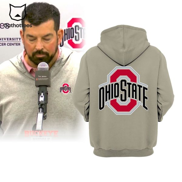 Ohio State Buckeyes Football Gray Design 3D Hoodie