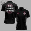 Ohio State Football Veterans Day Ohio Against The World Black Logo Design 3D Polo Shirt