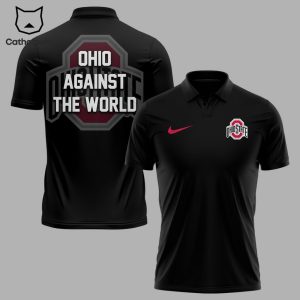 Ohio State Football Veterans Day Ohio Against The World Black Nike Logo Design 3D Polo Shirt