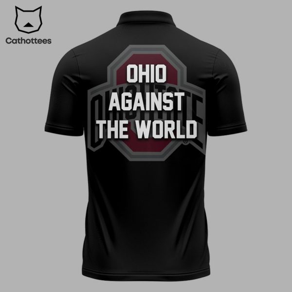 Ohio State Football Veterans Day Ohio Against The World Black Nike Logo Design 3D Polo Shirt