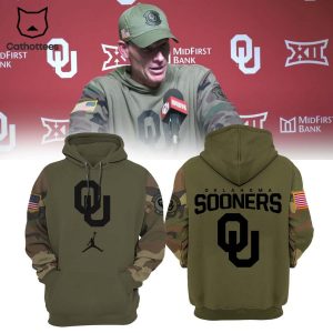 Oklahoma Football Camo Logo Gray Design 3D Hoodie