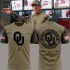 Oklahoma Sooners 2023 3-Peat National Champions White Design 3D T-Shirt