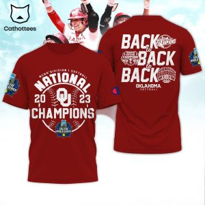 Oklahoma Sooners 2023 NCAA 2023 Red Design 3D T-Shirt