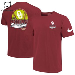 Oklahoma Sooners 2023 NCAA Softball Women’s College World Series Champions Red Nike Logo Design 3D T-Shirt