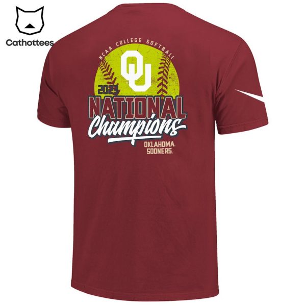 Oklahoma Sooners 2023 NCAA Softball Women’s College World Series Champions Red Nike Logo Design 3D T-Shirt