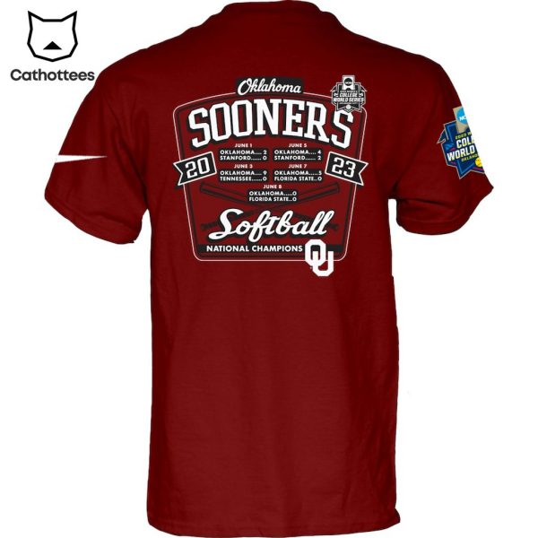 Oklahoma Sooners National Champions Oklahoma Red Design Nike Logo Design 3D T-Shirt