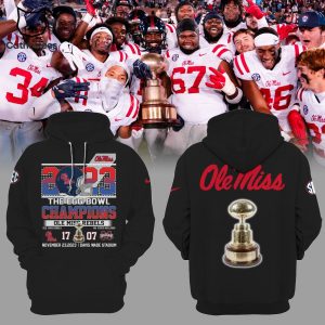 Ole Miss 2023 The Egg Bowl Champions Ole Miss Rebels November 2023 Black Nike Logo Design 3D Hoodie