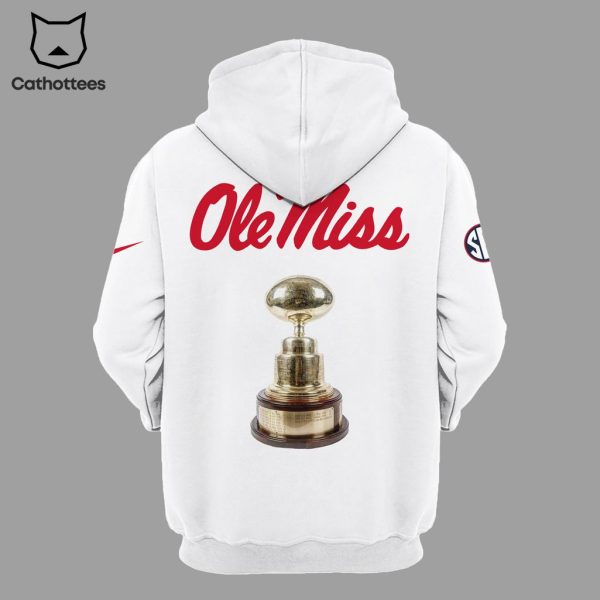 Ole Miss 2023 The Egg Bowl Champions Ole Miss Rebels November 2023 White Nike Logo Design 3D Hoodie