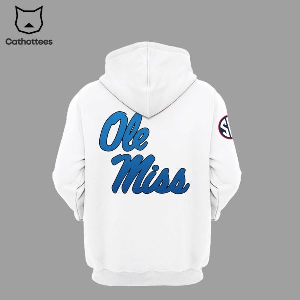 Ole Miss Hoodie Come To The Sip Rebels Football Champions NCAA Nike Logo White Design 3D Hoodie