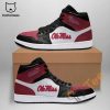 Ole Miss Rebels White Red Design Air Jordan 1 High Top